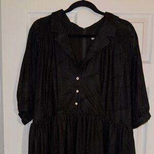 Tatyana / Tailor & Twirl Lilly Shirt Dress in Black